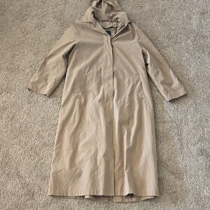 London Fog Women's Beige Hooded Trench Coat
